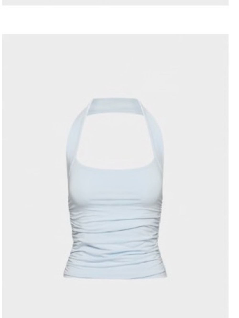 Wilfred Light Blue Halter Ruched Camisole